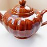 Vintage Chinese brown glazed teapot  H 13cm Image 3