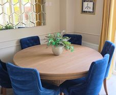 Next Plush Velvet Navy Dining Chairs