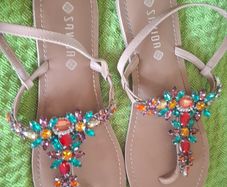 Diamante thong sandals