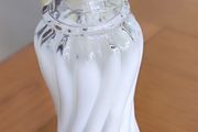Vintage Opalique Glass Candlestick/Carisma Cologne Bottle Avon Empty Bottle 9.5"