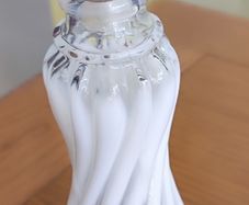 Vintage Opalique Glass Candlestick/Carisma Cologne Bottle Avon Empty Bottle 9.5"