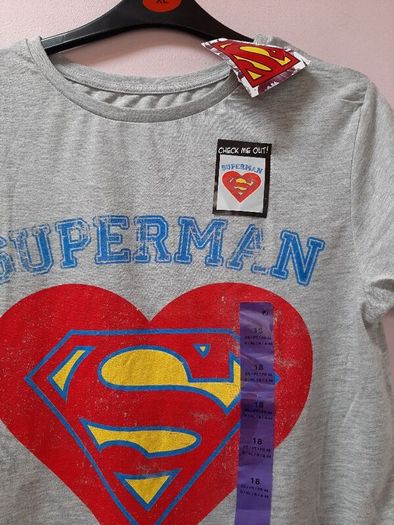 New superman Adult tee shirt tag attached