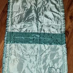 New Turquoise Satin-esque Bed Runner