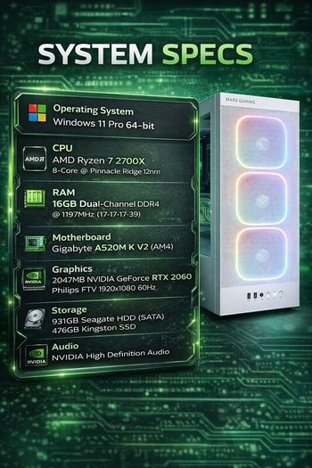 High Performance Gaming PC  Ryzen 7  RTX 2060