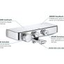 GROHE Grohtherm Smartcontrol Thermostatic Bath/Shower Mixer 1/2" Chrome 34718000 Image 5