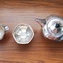 Vintage Silver-plated hexagonal Art Deco tea set Image 2
