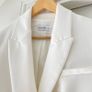 Gallery White Double-Breasted Blazer with Gold Buttons Image 2