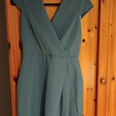 teal folkster off the shoulder floor length