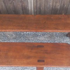 Benches Antique French Oak Farmhouse kitchen Benches solid Set Of Two Beautiful  Patina