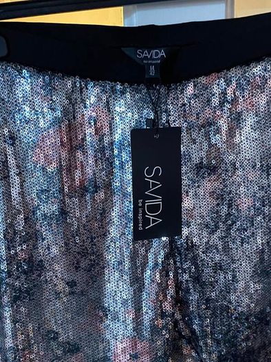 NEW Savida flower print sequin leggings, Size 14, BNWT