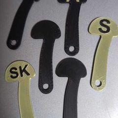 Trolley Keys. Works on 1 & 2 euro coins trolleys
