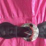Pink dress with belt l size uk 8 never worn Image 4