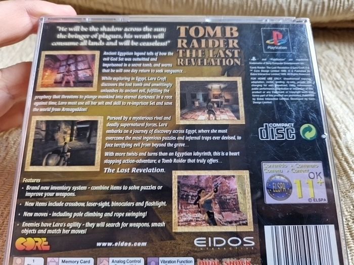 Tomb Raider The Last Revelation PlayStation1 Ps1 PlayStation2 Ps2 games Original