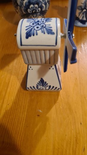 Dutch Delft Hand Painted Blue And White Ornament. 7 in total.All Marked.