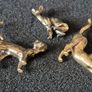 3 brass cats,. Solid brass. Image 2