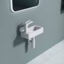NEW SALE | Bathrooms Small Cloakroom Basin - Wall Mounted Basin - Rectangular Countertop Basin - One Left Hand Tap Image 2