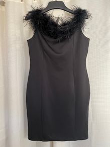 New Quiz Black Feather Dress