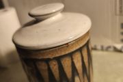Shanagarry Stephen Pearce sugar Bowl with a lid  but no cracks have  tiny chip in the second picture.