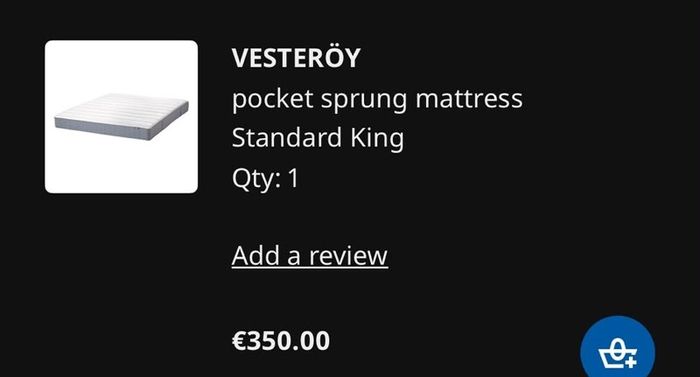 King bed with mattrass