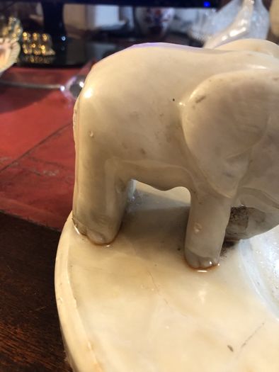 large marble Elephant ashtray