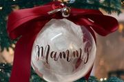 Personalised Christmas Bauble decoration with gift box