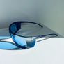 Vintage Arnette Titan 4006 sunglasses with blue lenses and sporty wraparound design Image 2