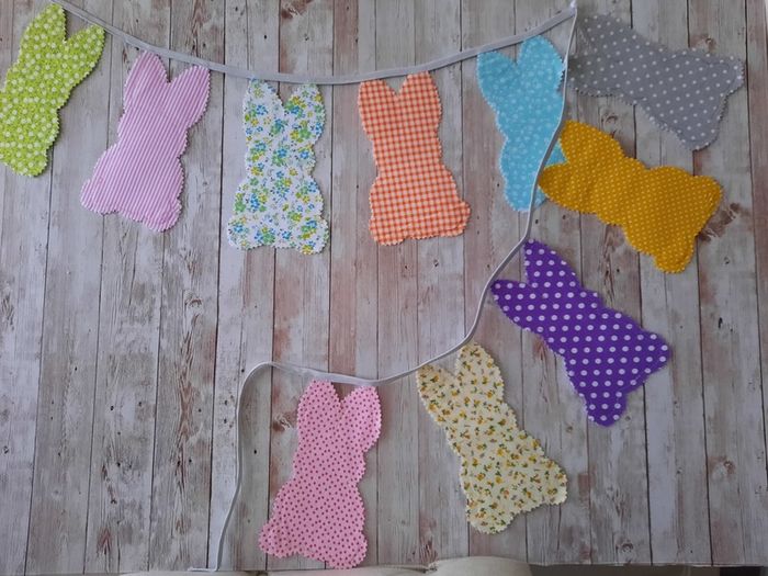 Handmade Easter Bunting / Hanging decorative bunnies