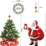 Christmas Window Stickers Large Santa Claus Xmas Tree Gift Box Candy Socks Clings ornament Double-Side DIY Wall Door Mural Decal Sticker (FREE POSTAGE) Image 5