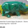 Hand Carved Malachite Hippo Image 6