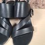 womens RALPH LAUREN sandals black leather block heels strappy buckle shoes Size UK 3.5 B EU 36.5 Image 4