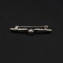 Vintage Sterling Silver Mother Of Pearl Bar Brooch Image 10