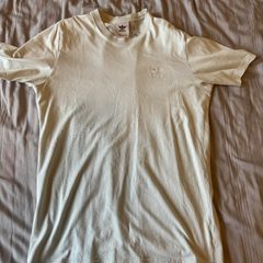 Adidas Originals Men's White and Cream T-shirt