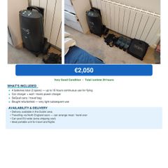 Eclipse 5 portable oxygen concentrator and spare batteries