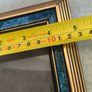 Faux blue marble rectangular resin frame with glass Victorian style for photo picture tabletop wall hanging antique style marbled gold gilt 4 x 6  inches Image 4
