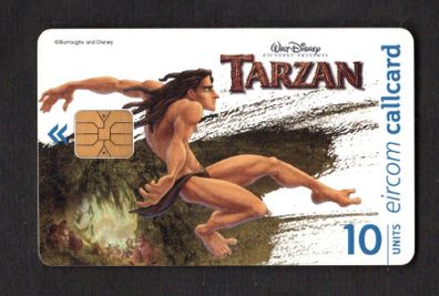1999 Ireland 10 unit Tarzan leaping (Axalto/Gemalto (Gemplus) AX01) Call Card Used