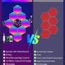 Hexagon LED Lights,8 Pack RGB Gaming Hex Wall Light Panels Sync to Music,Smart Lights with APP & Remote & Wired Control for Room Bar Bedroom Home Gaming Room Decor Present Image 2