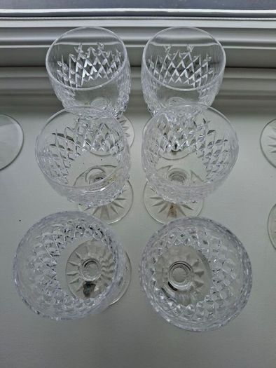 Waterford Crystal Boyne Pattern Claret Glasses x 6