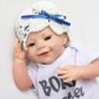 Reborn Doll Boy 20 inch 50 cm Newborn Reborn Baby Dolls Lifelike Real Soft Touch with Hand Rooted Mohair Reborn Babies Toddler (FREE POSTAGE) Image 2