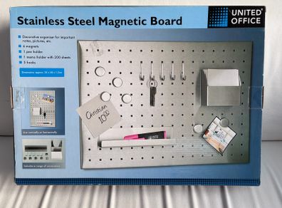 Stainless Steel Magnetic Noticeboard