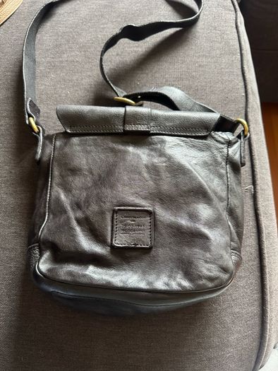 black leather bag