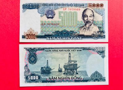 Vietnam   5,000 Dong. 1987  ( uncirculated )