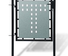 Black Single Door Fence Gate 100 x 150 cm