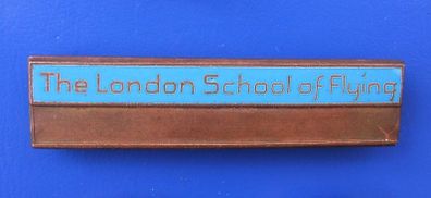 FLONDON SCHOOL OF FLYING (Manhattan Windsor Ltd) - company name-plate badge (1960s - 1980s)