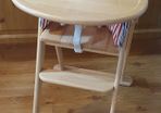 Wooden High Chair by Babies R Us & Hauck Bungee Deluxe Baby Bouncer