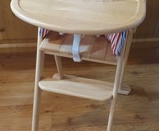 Wooden High Chair by Babies R Us & Hauck Bungee Deluxe Baby Bouncer