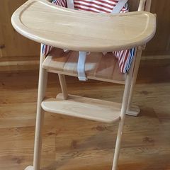 Wooden High Chair by Babies R Us & Hauck Bungee Deluxe Baby Bouncer