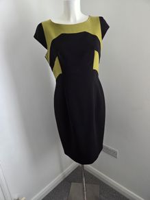 Never worn. Beautiful Size 12 Debenhams Petite collection olive green and black suit