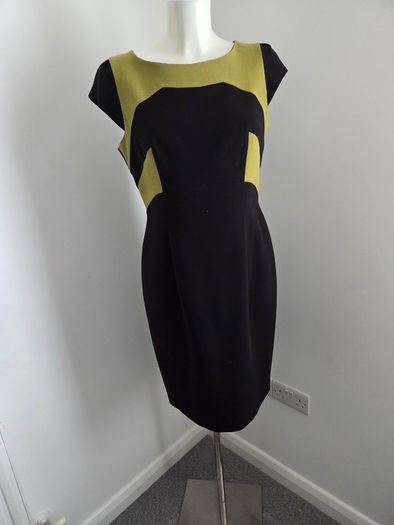 Never worn. Beautiful Size 12 Debenhams Petite collection olive green and black suit