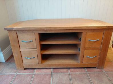 Solid Oak TV Unit