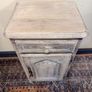 1900s French Bleached & Whitewashed Oak Bedside Table Image 9